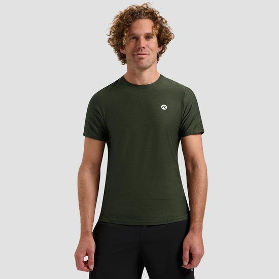 Rogelli Essential Hardloopshirt Heren - Korte Mouwen - Groen - S