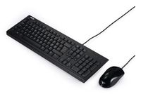 ASUS U2000 Clavier et Souris Combo - Noir, Italien QWERTY, USB filaire