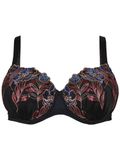Devoted by Zizzi BH 'Lelly' ultramarine blauw / chocoladebruin / cappuccino / zwart
