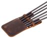Étui à flèches cuir taille 6 flèches fermeture métallique portable