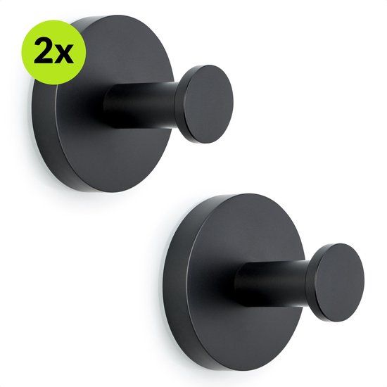 XIVADA Handdoekhaakjes Zwart 2 stuks