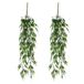 Mica Decorations Bamboe kunstplant hangplant - Set van 2x stuks - vert hangend - 76 x 20 cm