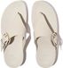 FitFlop Damen Flip Flops Lulu Resin-Buckle Leather Toe-Post Sandals JE9 Paris Beige-42