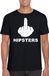 Bellatio Decorations Fuck hipsters t-shirt zwart - heren - katoen M