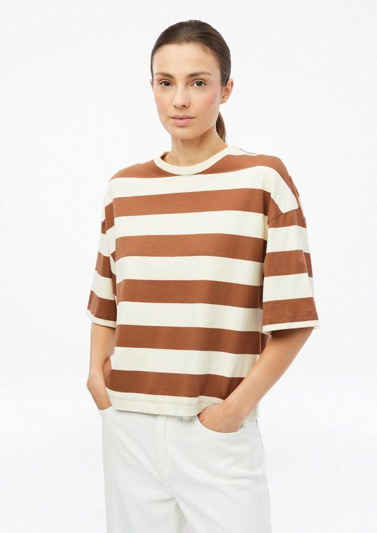 s.Oliver gestreept T-shirt - mokka