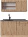 Vicco R-Line Eenpersoonskeuken – 140 cm, WB Antraciet Artisanaal eiken/Goudkraft eiken