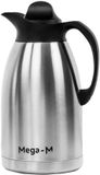 Mega-M Professionele Thermoskan - 2 Liter - RVS