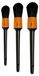 Set de brosses de detailing - Pinceau rond - Taille 8, 12 et 16 - 3 pièces - Plastique
