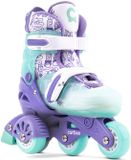 Cariboo Step 1 Inline Skates - Kinderrollers - Softboots - Verstelbare maat (26-30) - Munt/Paars