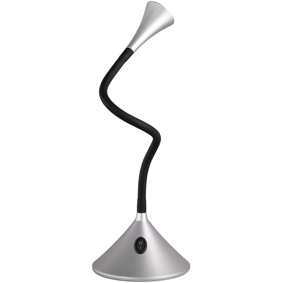 BES LED Trion Vipa Tafellamp - 3W - Warm Wit - Rond - Glans Grijs