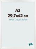 yd. Cadre photo A3 29,7x42 cm Blanc Brillant MDF Pisa