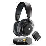 SteelSeries Arctis Nova Pro Omni - Hi‑Res draadloze gamingheadset, 96kHz/24-bit, ANC, ClearCast Pro-microfoon, AI-ruisonderdrukking, mobiele app, Mix 2,4-GHz+BT, OmniPlay PC+PlayStation+Xbox -Grafiet