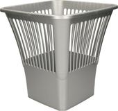 Plasticforte Afvalbak/vuilnisbak - prullenbak - plastic - zilvergrijs - 30 cm - kantoor