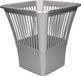 Plasticforte Afvalbak/vuilnisbak - prullenbak - plastic - zilvergrijs - 30 cm - kantoor