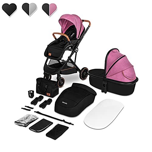 Lionelo Kinderwagen Riya 2 in 1 Roze Violet