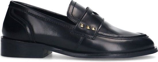Sacha - Dames - Zwarte leren penny loafers - Maat 42