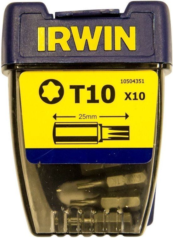 IRWIN Torx T10 Bit - 1/4" / 25mm - 10 Pieces - 10504351