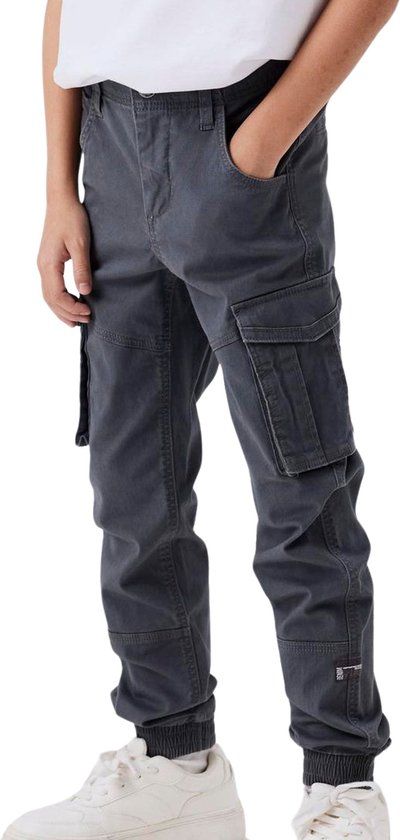 NAME IT NKMRYAN Cargo Broek Jongens - Lava Smoke - Maat 134
