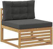 vidaXL - Buiten - Midden - Sofa - Massief - Acacia - Hout - Wit