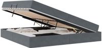 vidaXL Opbergbed met matras Donkergrijs 200 x 200 cm Fluweel