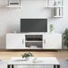 Maison Exclusive - Meuble TV blanc 150x30x50 cm Matériau dérivé du bois