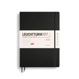 LEUCHTTURM1917 370792 Weekplanner 2025, Master A4+ hardcover, 12-maanden-kalender, gelinieerd, zwart, Engels