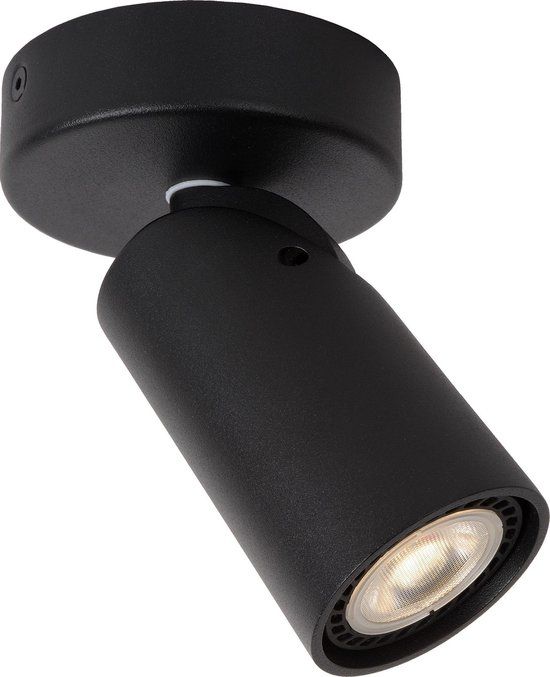 Lucide XYRUS Plafondspot - Ø 9 cm - LED Dim to warm - GU10 - 1x5W 2200K/3000K - Zwart