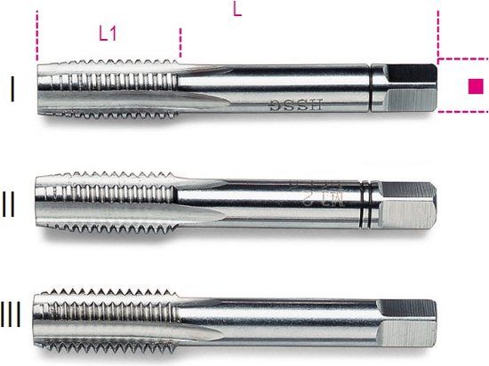 Beta Handtappen, grove spoed, metrische draad HSS 431 12
