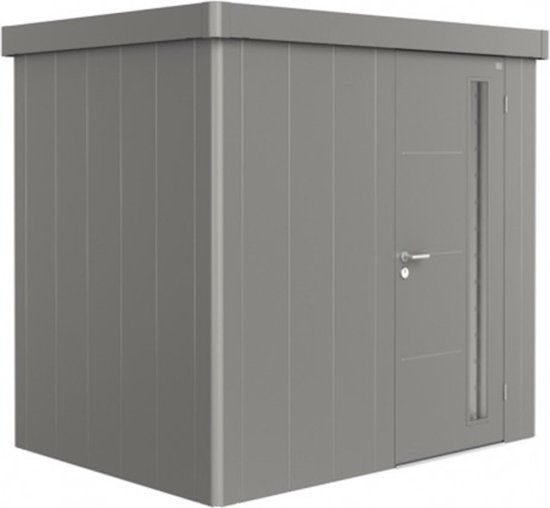 Biohort Neo Metaal-houten schuur Kwartsgrijs metallic grijs