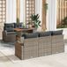 vidaXL Salon de jardin, 6 pièces, gris