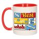 Bellatio Decorations Cadeau koffie/thee mok - de beste coach/trainer - van de wereld - rood - 300 ml
