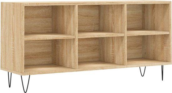 vidaXL TV meubel 103,5x30x50 cm bewerkt hout sonoma eikenkleurig