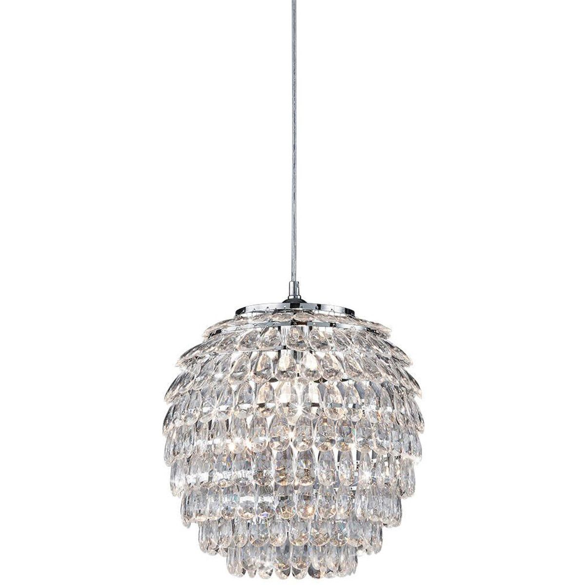 BES LED Trion Pety Hanglamp - E27 - Ø35cm - Mat Chroom