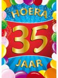 Bellatio Decorations Verjaardag deurposter - 35 jaar - multi - 59 x 84 cm - feestartikelen