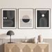 Boho Lot de 3 affiches / posters triptyque - 50x70 cm (cadres non fournis) - bordure noire