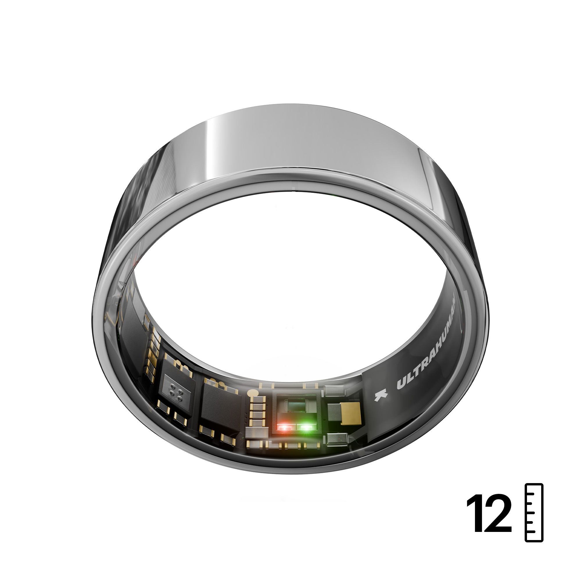 Ultrahuman Ring Air - Silver - Ringmaat 12 - Smart Ring - Slaap Tracking - Hartslag & Temperatuur Monitoring