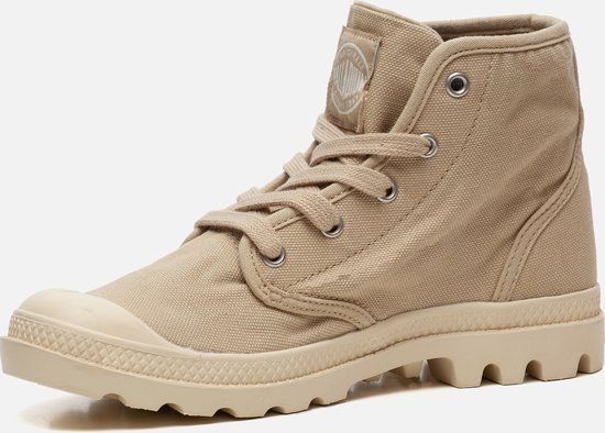 Palladium Pampa hi Veterboots Beige Canvas - Dames Maat 39