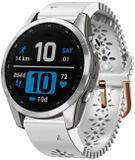 By Qubix - Flower siliconen bandje - Wit - 20mm Quickfit - Geschikt voor Garmin Instinct E - 40mm