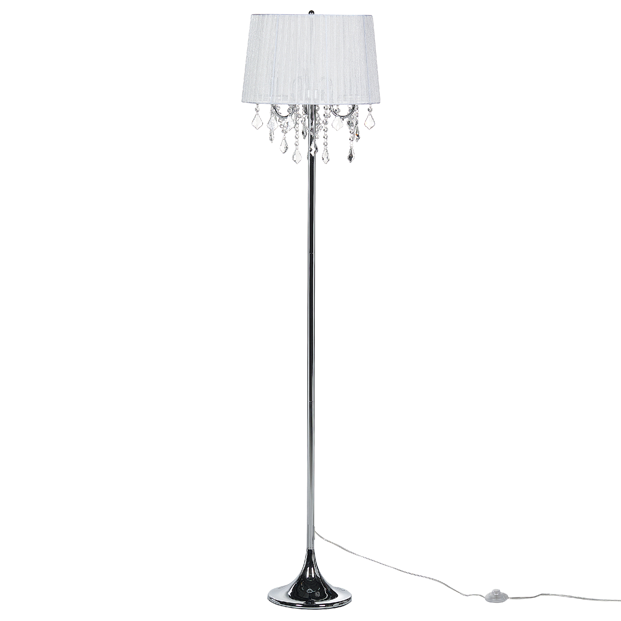 BELIANI Beliani EVANS - Staande lamp - Zilver - Metaal