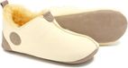 Vanuba - Pantoufles doublées de laine médicinale - Pantoufles pour fauteuil roulant - Pantoufles de santé - Cuir véritable - Beige jaune - Taille 36