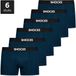 SNOCKS Boxershorts Heren, 6-pack, Biologisch Katoen, Blauw, Maat L