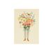Carte, grand bouquet de fleurs