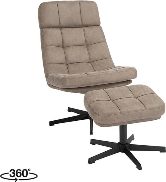 LABEL51 Alvar Fauteuil - Bruin - KunstLeer