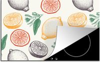 Merkloos KitchenYeah® Inductie beschermer 77x51 cm - Fruit - Vintage - Inductiebeschermer voor Inductie Kookplaat - Multicolor