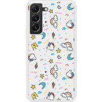 Unicorn Rainbow Beschermende siliconen hoes compatibel met Galaxy S22 Plus
