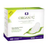 Organyc - 100% gecertificeerde biologische katoenen vrouwelijke pads, maandverband 40 tellen, zware stroom, nieuwe grotere verpakking