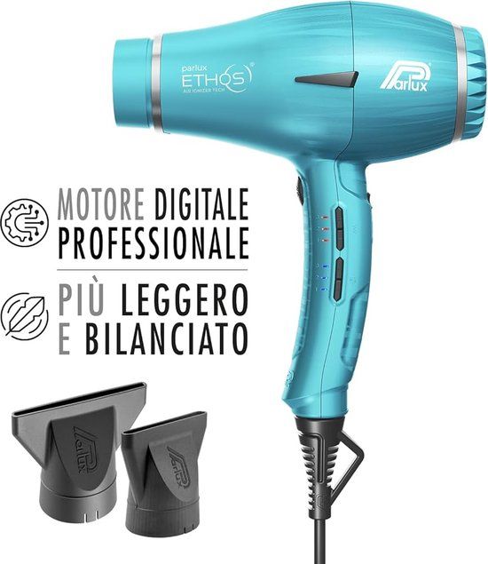 Parlux ETHOS Professional Digital Hair Dryer Azzuro