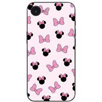Icecat Coque Pour Iphone 16E Minnie, noeud fond rose