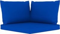 vidaXL Palletkussens - 3 st - oxford stof - blauw