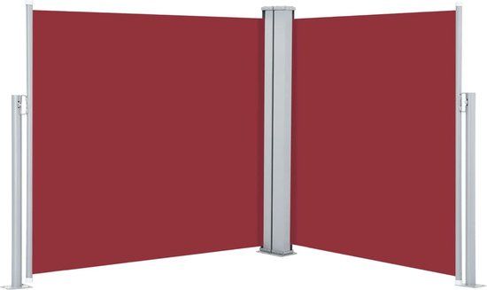 vidaXL Uittrekbaar Windscherm 100x600 cm Rood